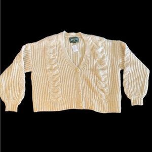 NWT American Eagle Outfitters Cable Knit button oversized cardigan size M